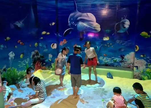 　互動沙池、互動沙桌、魔法沙桌、互動投影沙桌在兒童樂園場所中的應用場景