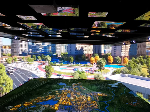 cave沉浸式三折幕投影數(shù)字沙盤(pán)