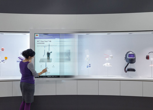 互動滑軌屏在各種形式展會上的應用場景