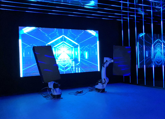 機械臂+led顯示屏在數(shù)字展館展廳的應(yīng)用場景