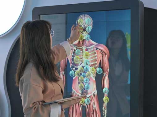 液晶觸摸互動(dòng)查詢(xún)一體機(jī)-口腔與器官的關(guān)系圖