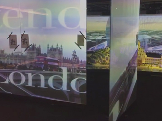 上海天安千樹(shù)房地產(chǎn)項(xiàng)目-企業(yè)展廳通電玻璃門(mén)和投影的互動(dòng)演繹