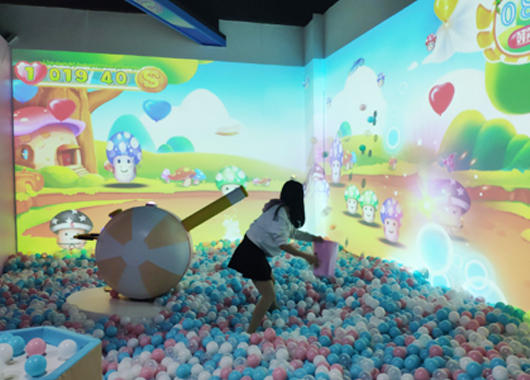 墻面互動投影在兒童樂園的應用場景