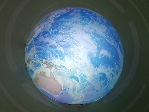 山東種子谷主題農(nóng)業(yè)展廳多媒體展項-內(nèi)投半球球幕投影觸摸互動